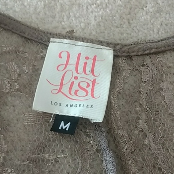 Hit List Los Angeles Lace Fringe Kimono Cardigan - Picture 2 of 6